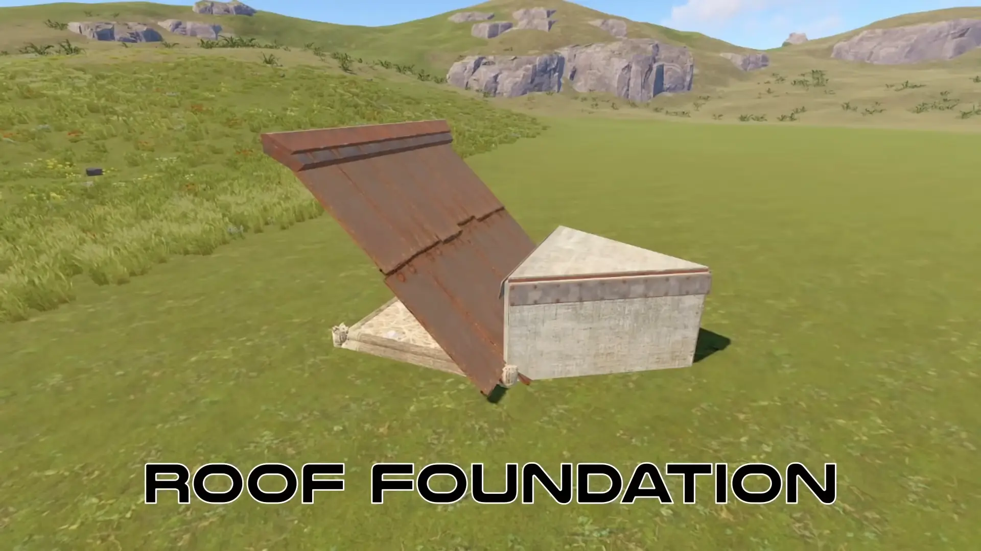 Picture of the roof foundation bunker.